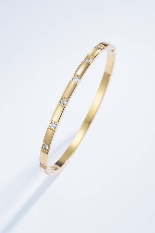 Bracelet jonc strassés en acier inoxydable 324AQ33