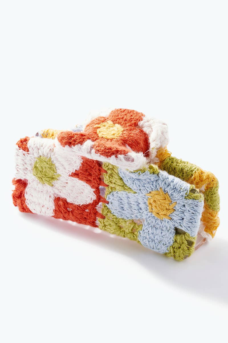 Crochet flower hair clip 11cm YH310HS