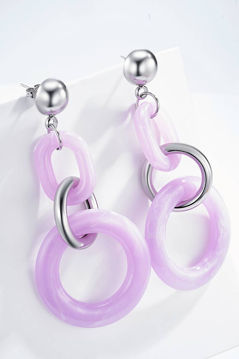124CP01 stainless steel earrings