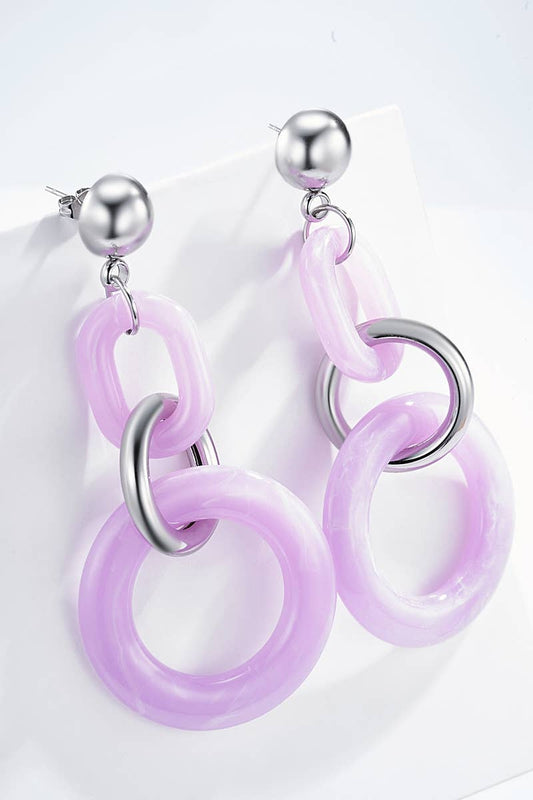 Boucles d'oreilles en acier inoxydable 124CP01