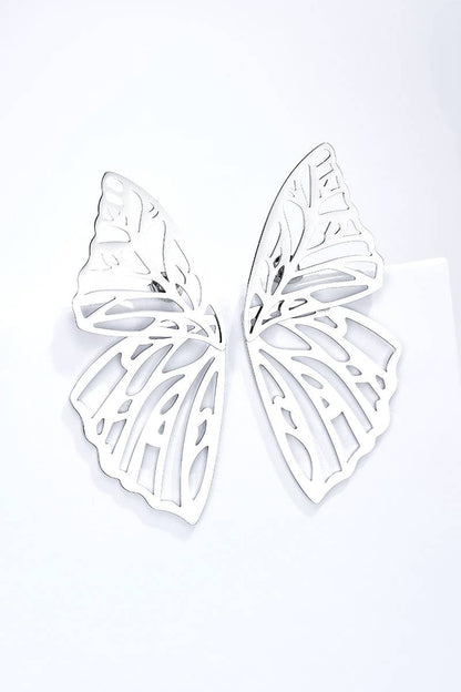 Butterfly stainless steel earrings 124AQ382