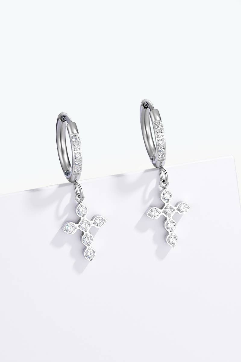 124AQ671 stainless steel earrings
