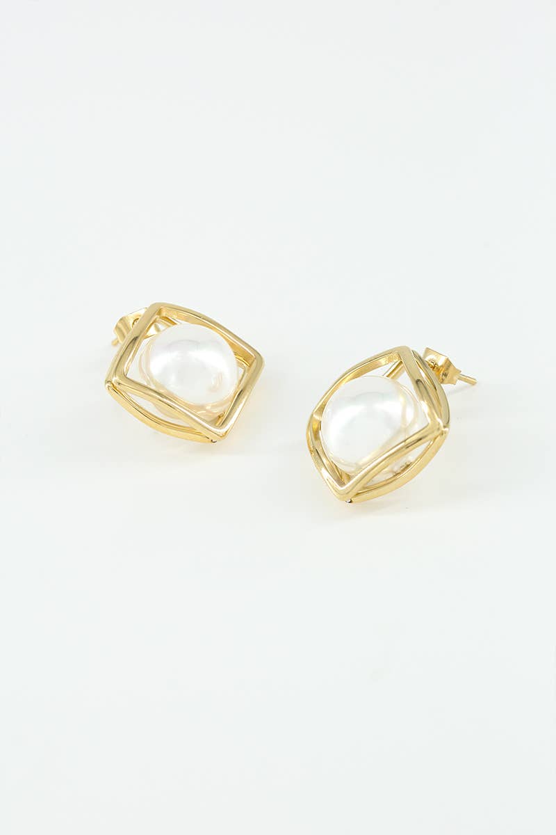 Boucles d'oreilles en acier inoxydable 124AQ323