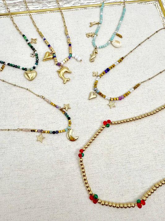 Set of 6 stainless steel necklaces SET282