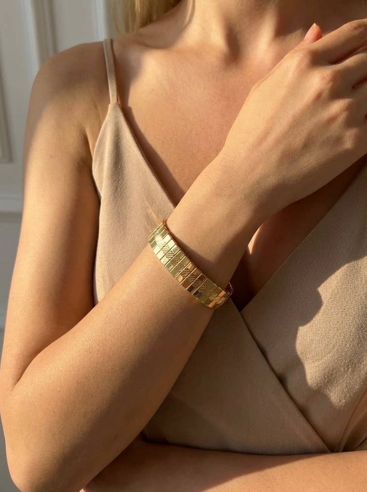 Bracelet jonc en acier inoxydable 324AQ401