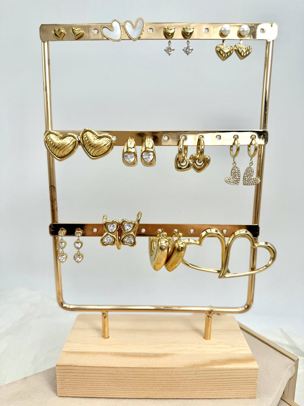 Set de 12 boucles d'oreilles en acier inoxydable SET292