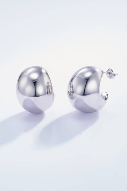 Stainless steel drop earrings 124AQ90