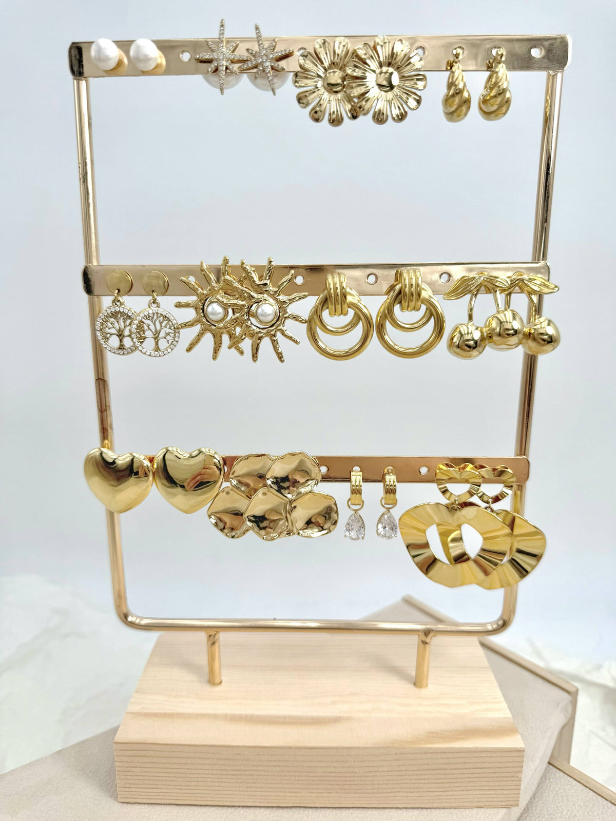 Set of 12 stainless steel earrings SET290