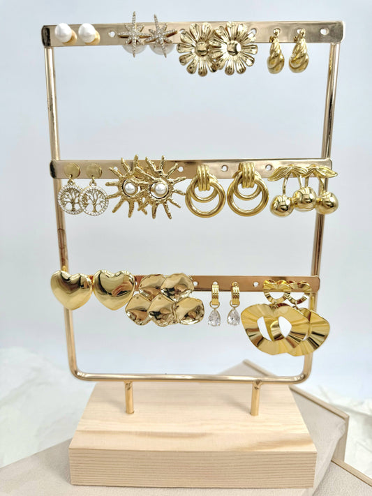 Set of 12 stainless steel earrings SET290