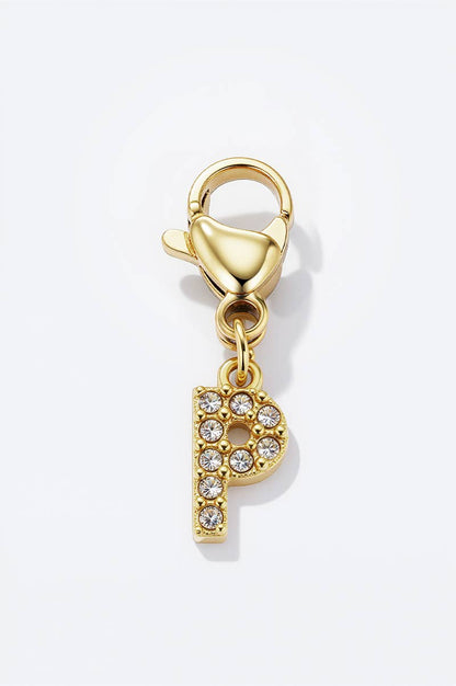 Charm breloque strassé CHARM-LETTRES-STRASS