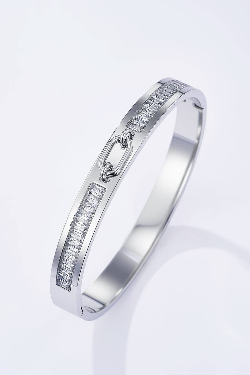 Stainless steel bangle bracelet 324AQ307