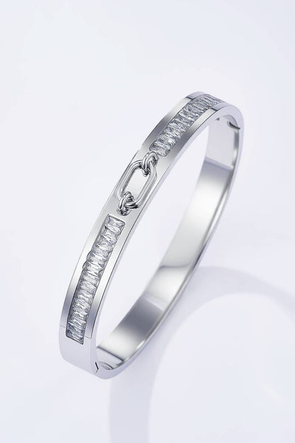 Stainless steel bangle bracelet 324AQ307