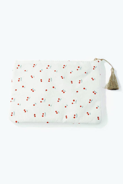 Cherry print pouch 21x16 cm CY68