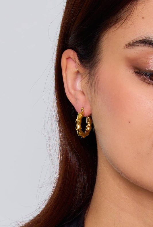 Boucles d'oreilles créoles en acier inoxydable 124AQ120