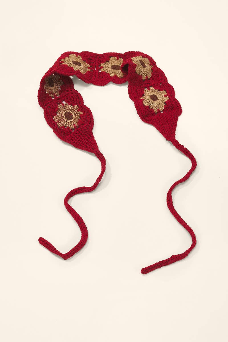Bandana en crochet fleurs ST351HS