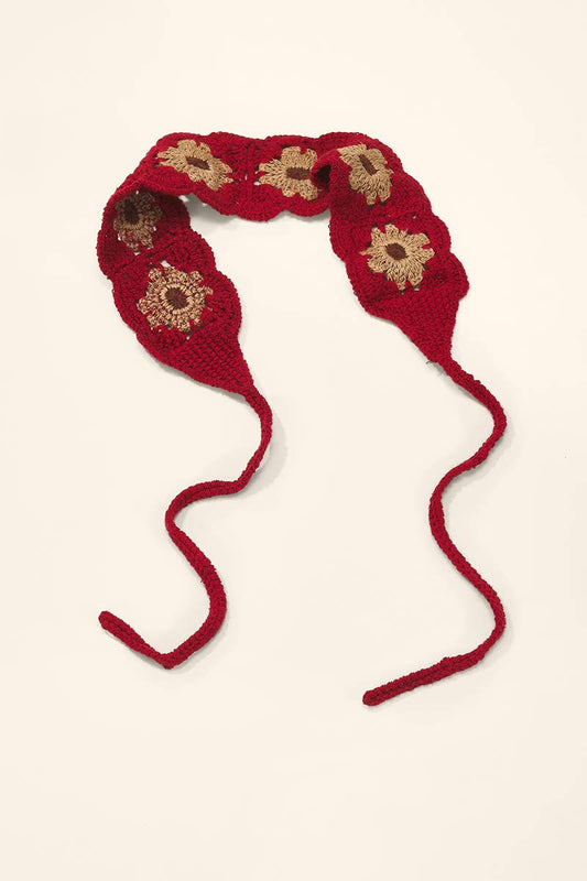 Bandana en crochet fleurs ST351HS