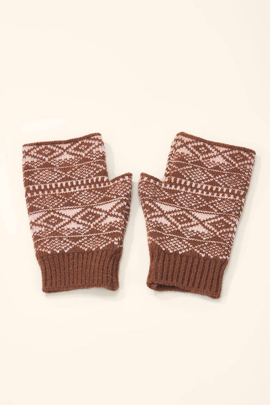 Jacquard knit mitten MT206SD