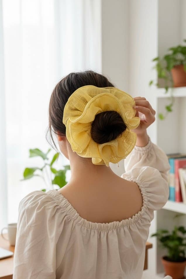 Ruffled scrunchie 20cm FQ41