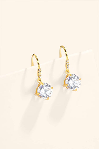 Boucles d’oreilles pendantes zircon en acier 124AQ817