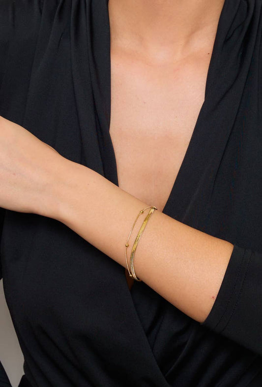 Bracelet double en acier inoxydable 324AQ08