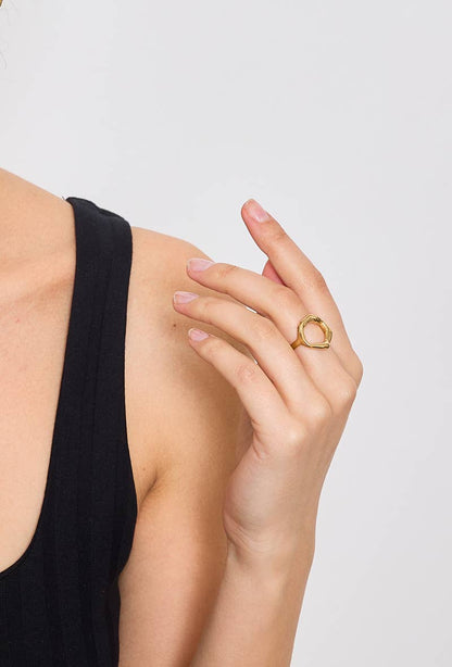Bague texturé en acier inoxydable 424YC04