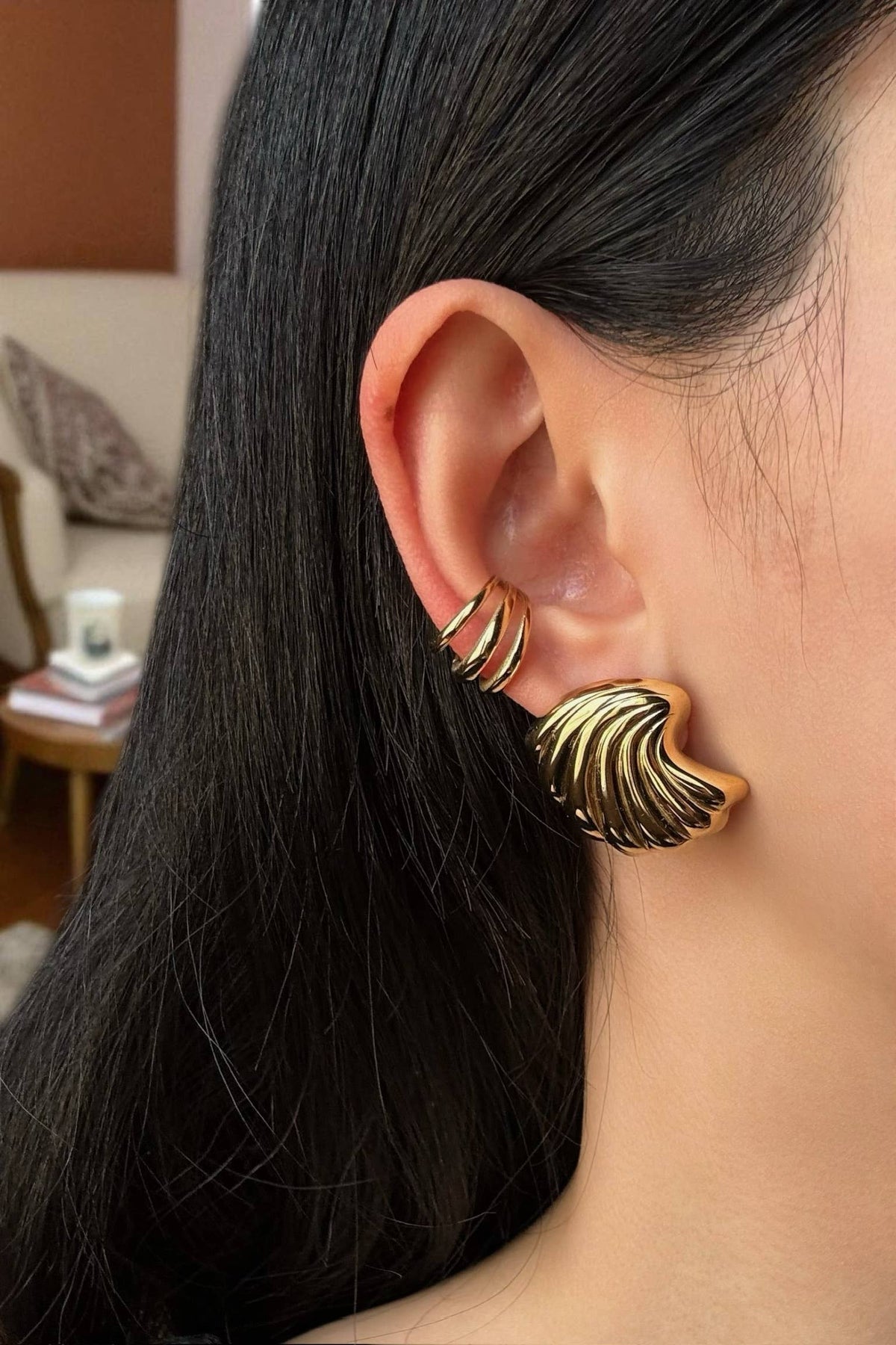 Stainless steel earrings 124AQ384