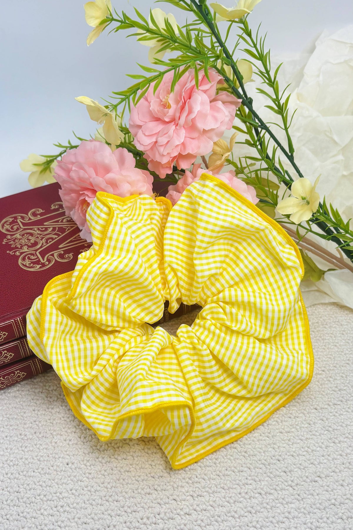 Chouchou à carreaux vichy 20cm FQ57