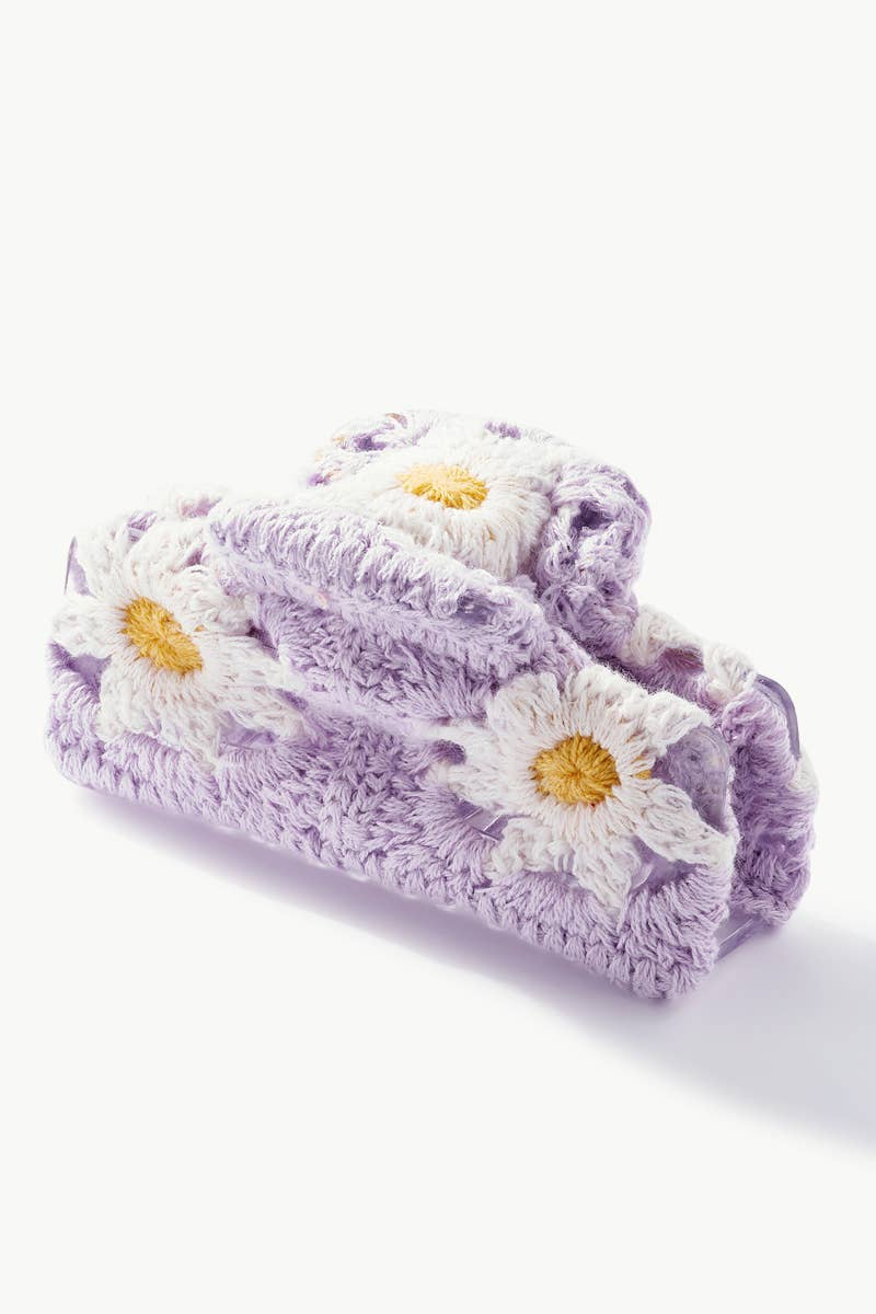 Pince à cheveux crochet fleurs 11cm YH311HS