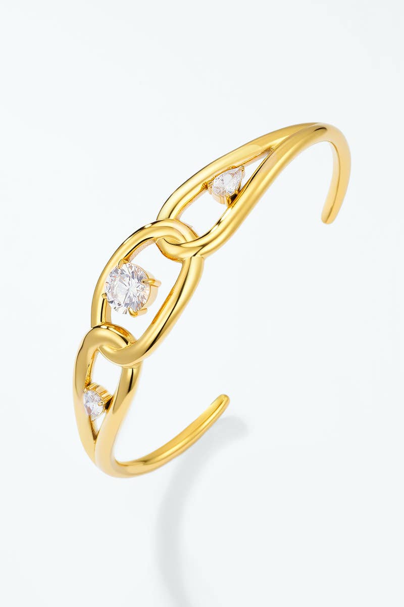 Stainless steel bangle bracelet 324AQ527