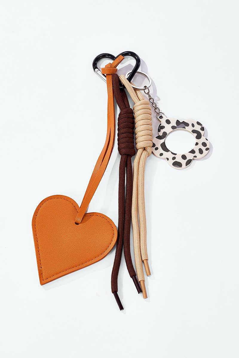 Heart bag charm with mirror PC012MT