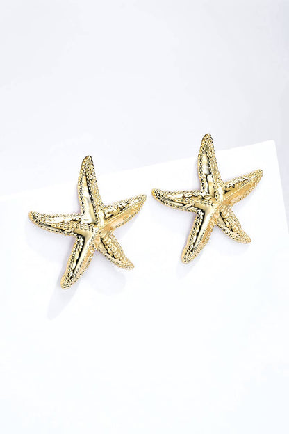 Stainless steel star earrings 124AQ387