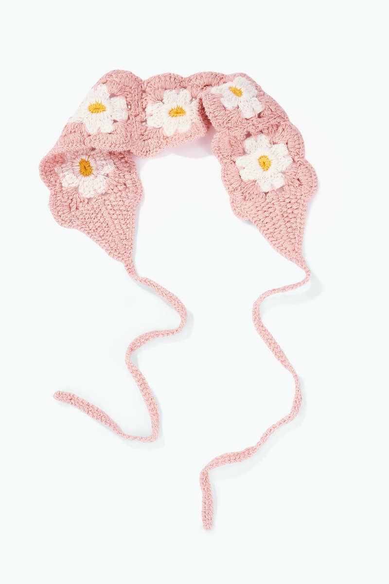 Bandana en crochet fleurs ST317HS