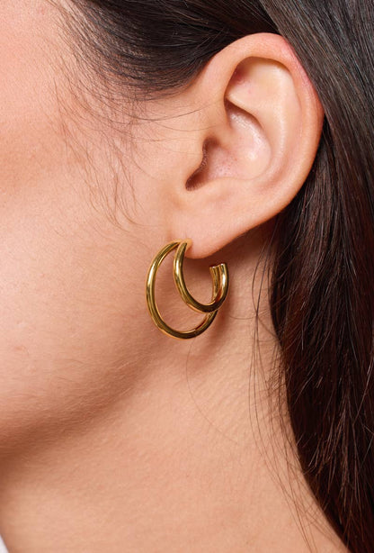 Stainless steel earrings 124AQ402