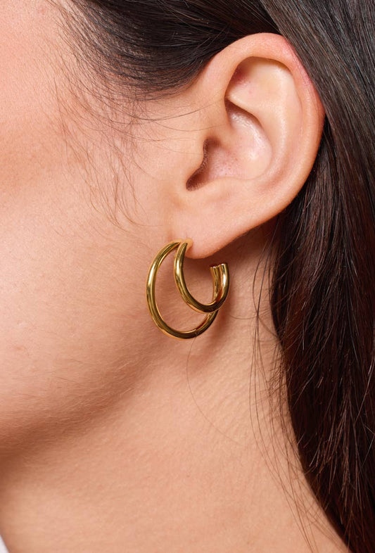 Boucles d'oreille en acier inoxydable 124AQ402