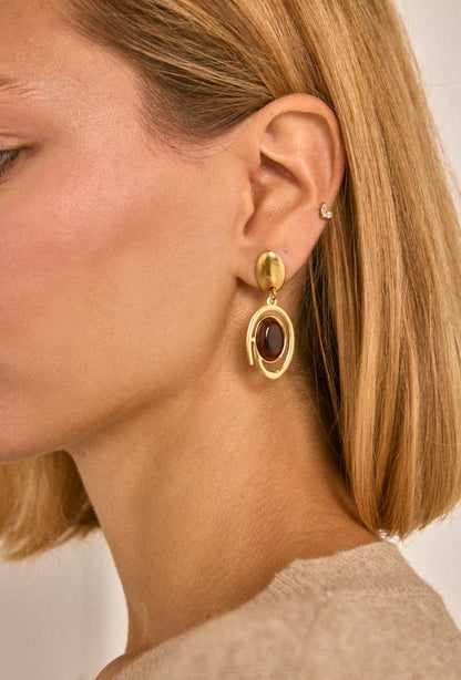 Boucles d'oreilles en acier inoxydable 124RX191