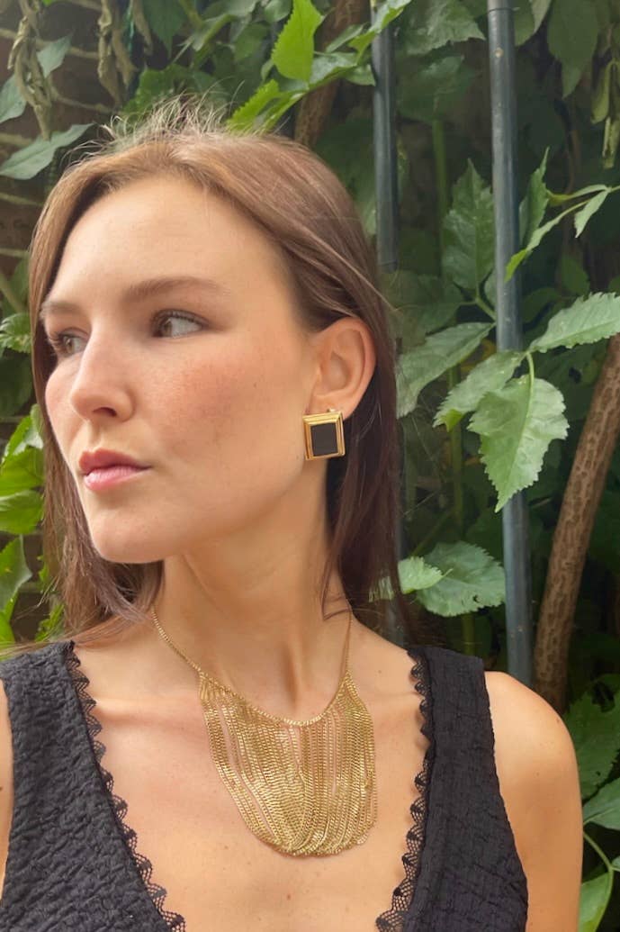124CA40 stainless steel earrings