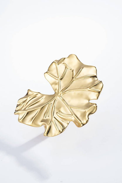 Bague feuille en acier inoxydable 424YC66