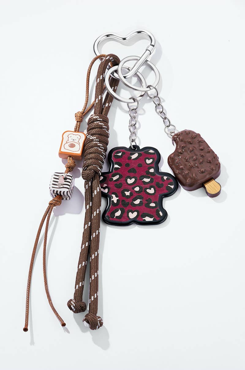 Leopard bear bag charm PC016MT