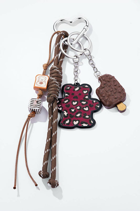 Leopard bear bag charm PC016MT