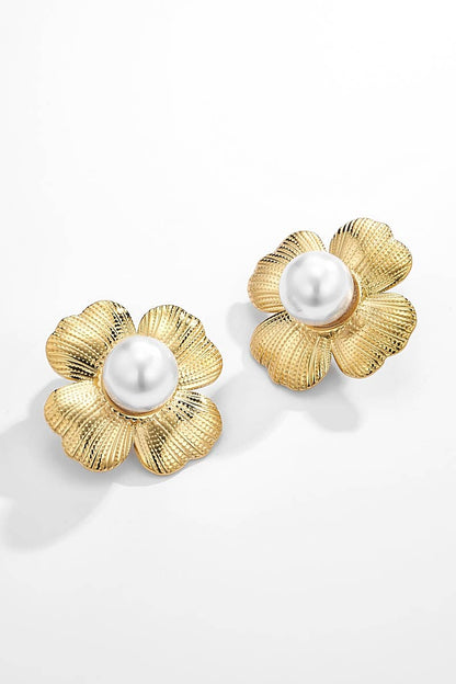 Beaded stainless steel earrings 124YC33