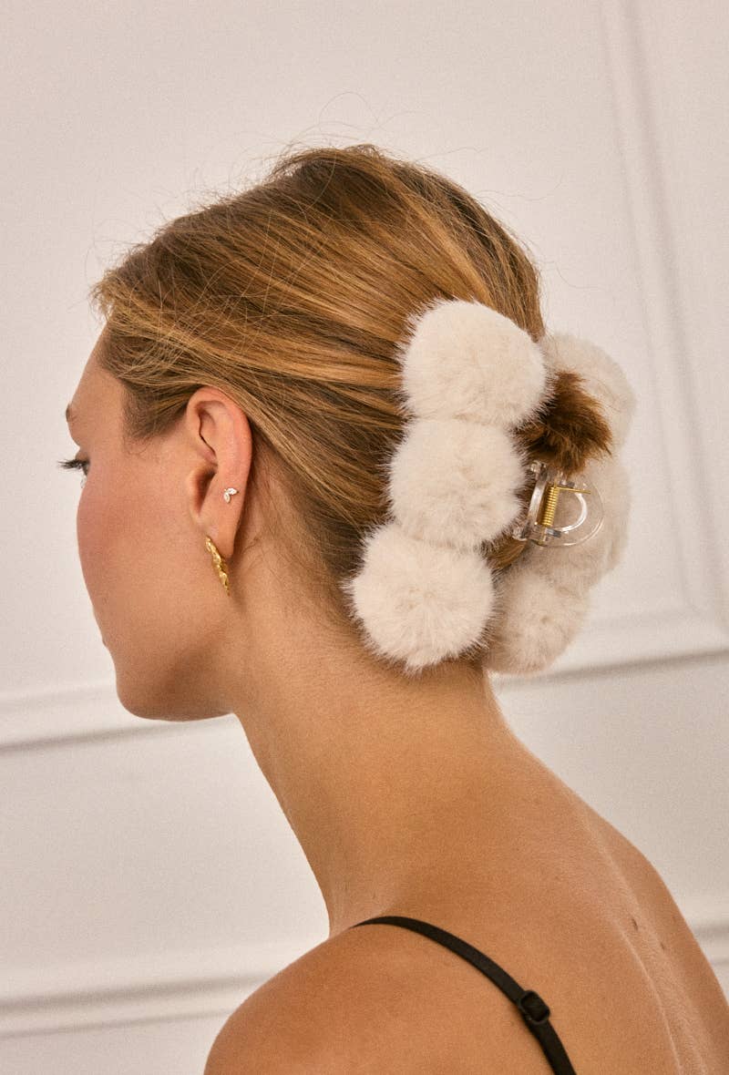 Faux fur hair clip YH206YJ