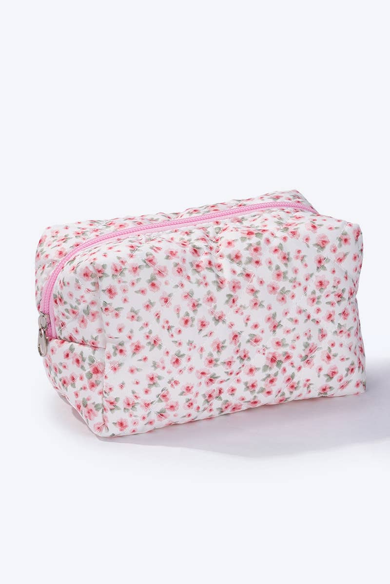 Trousse de toilette matelassée motif fleurs CY307JH