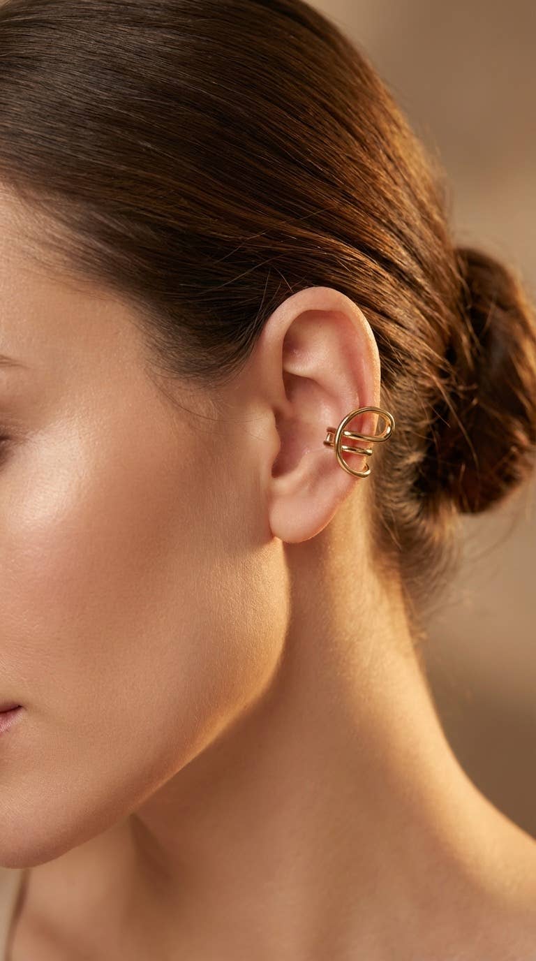 Stainless steel ear cuff 124AQ521