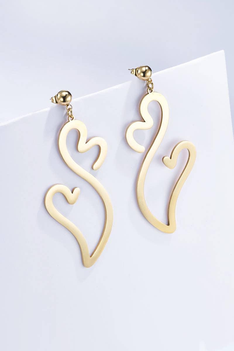 Boucles d'oreilles en acier inoxydable 124RX86