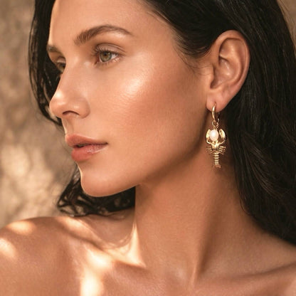 124AQ558 stainless steel earrings