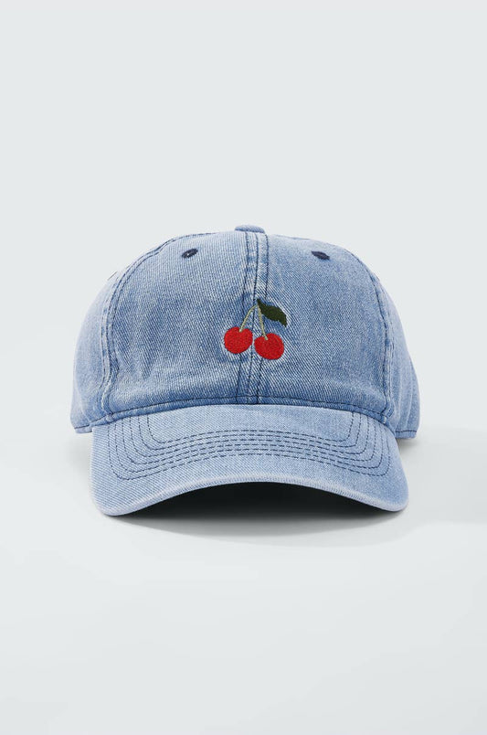 Cotton cap with cherry embroidery MJ321HK