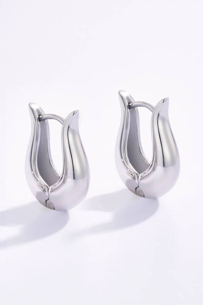 Boucles d'oreilles mini créoles en acier inoxydable 124AQ05