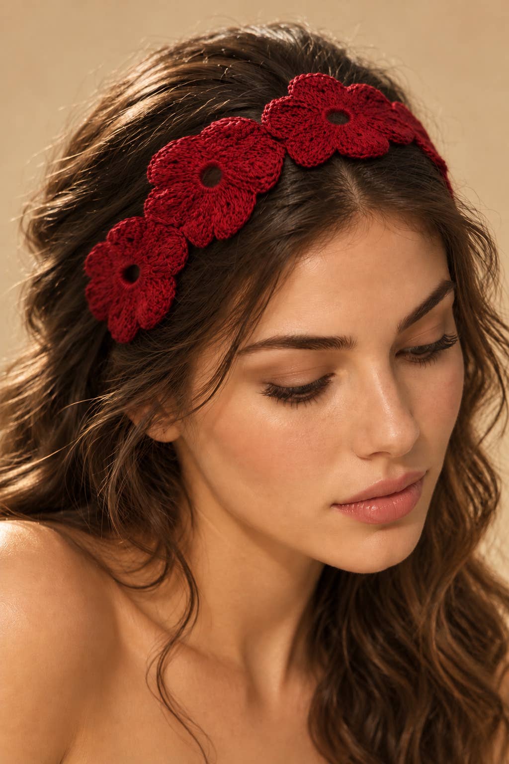 Bandana en crochet fleurs ST356HS