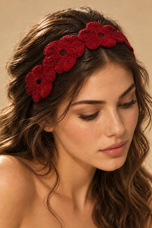 Bandana en crochet fleurs ST356HS