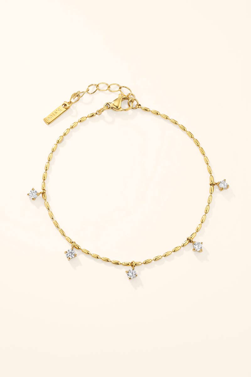 Bracelet chaîne à pampilles en acier inoxydable 324AQ538
